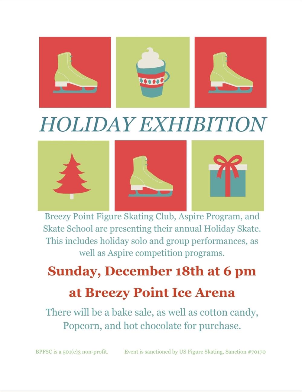 Holiday Exhibition Skate Show and Bake Sale